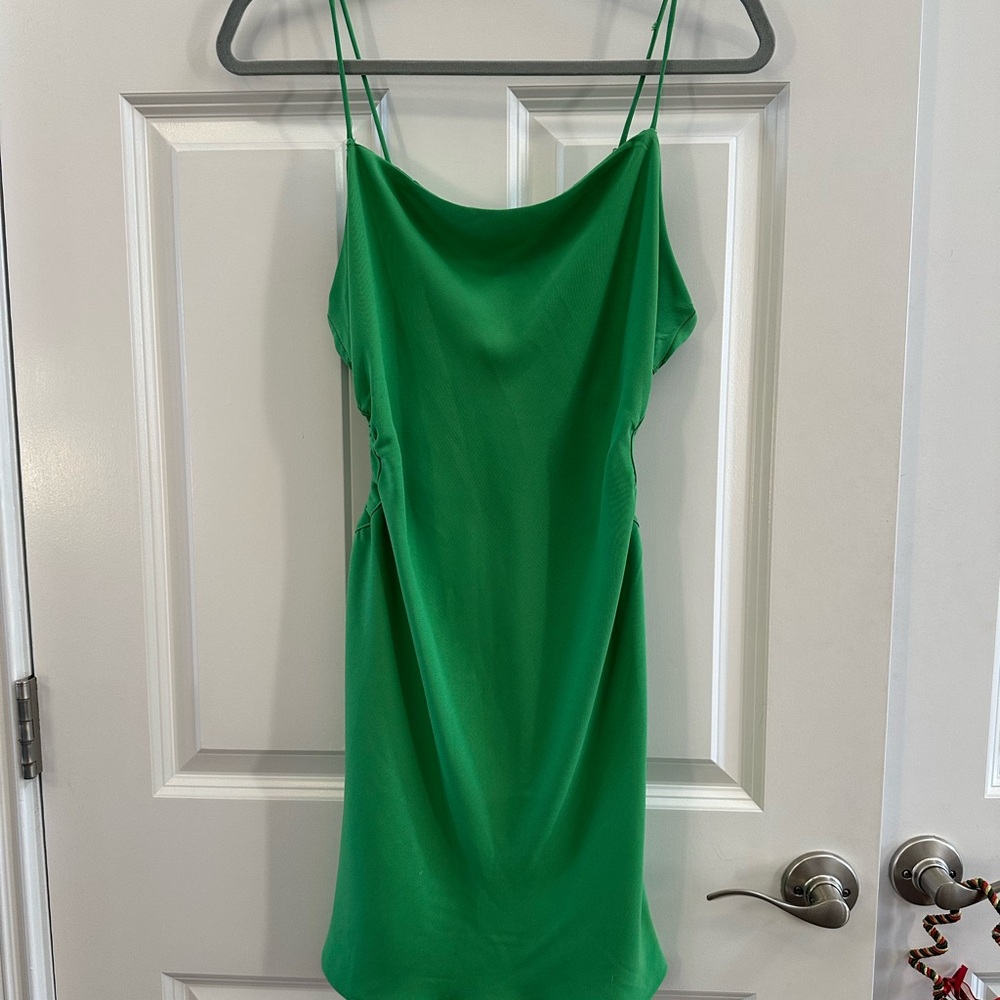Cotton Candy Vibrant Green Dress